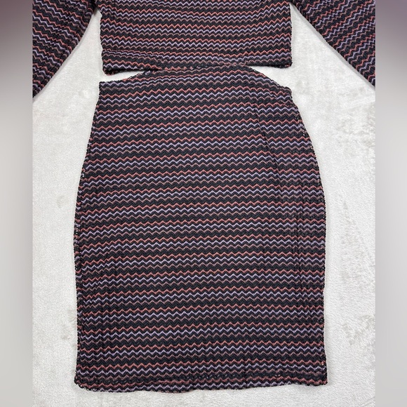 Lovers + Friends Love Connection Bodycon Cutout Chevron Mini Dress Size XS - Picture 5 of 16